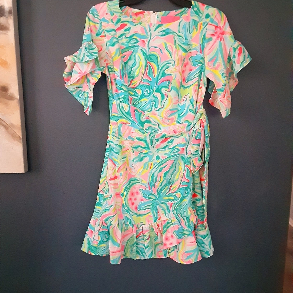 Lilly Pulitzer 00 Darlah Stretch Wrap Dress NWT